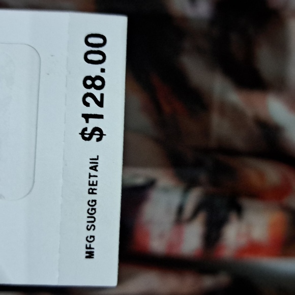 Karen Kane Tie Dye Printed Tie Split V-Neck Long Sleeve Curved Hem Peasa… - Picture 7 of 7